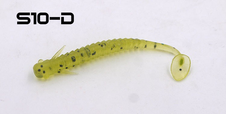 MCLURE-10pcslot--Fishing--Soft-Lures-80mm2g-Artificial-Loach-Fishing-Bait-Swimbait--T-Tail-Soft--Wor-32623834769