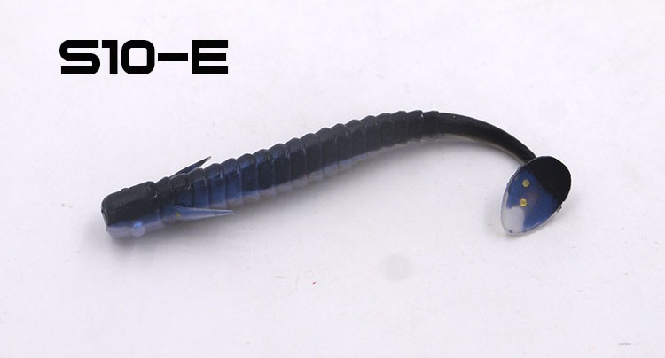 MCLURE-10pcslot--Fishing--Soft-Lures-80mm2g-Artificial-Loach-Fishing-Bait-Swimbait--T-Tail-Soft--Wor-32623834769