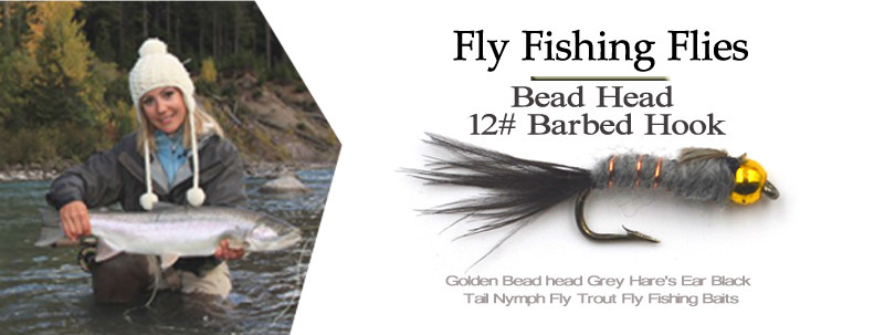 MNFT-6PCS-6-Black-Egg-Sucking-Leech-Fly-Yellow-head-Marabou-with-Flashabou-Trout-Fishing-Streamer-32572797134