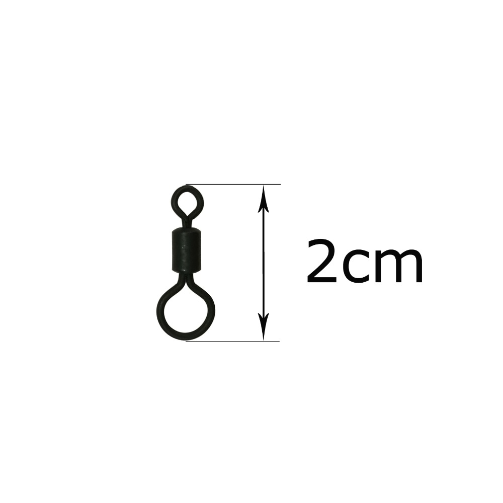 Matt-Black-Size-4-UK-Size-8-Anti-Glare-Carp-Fishing-Big-Eye-Long-Body-Swivels-2050100pcs-Fishing-Ter-32738037139