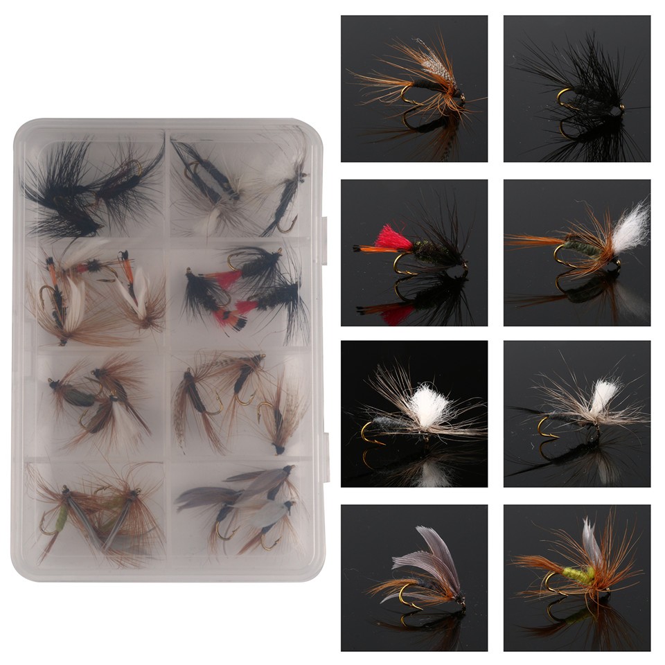 Maximumcatch-24Pieces-Mixed-Dry-Flies-Packset-Feather-Bait-Hook-Fly-Flies-Fish-Hook-Lures-Fishing-Fl-32759337071