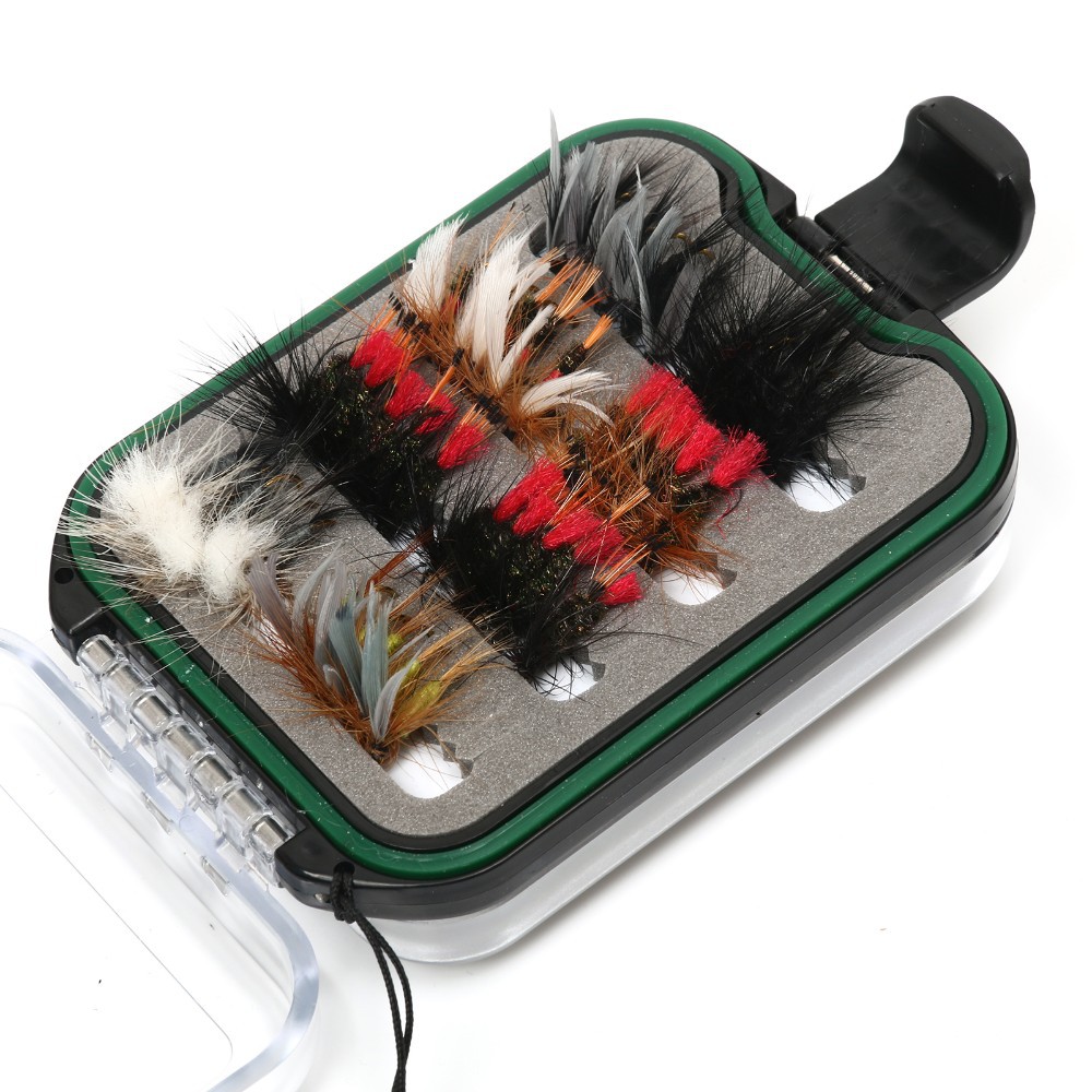 Maximumcatch-Fly-Fishing-Box-With-60pcs-fly-fishing-flies-hooks--Waterproof-plastic-double-side-lany-32255838125