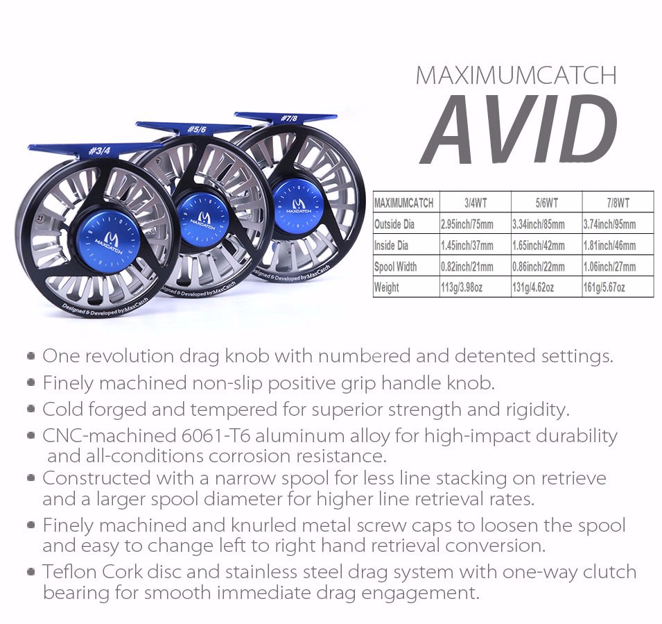 Maximumcatch-Fly-Fishing-Reel-345678WT-Fly-Reel-Machined-Aluminium-Micro-Adjusting-Drag-Fly-Fishing--32583983275