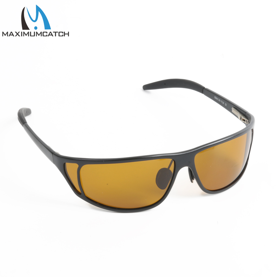 Maximumcatch-Titanium-Metal-Frame-Fly-Fishing-Polarized-Sunglasses-Brown-Yellow-And-Gray-To-Choose-F-32678990314