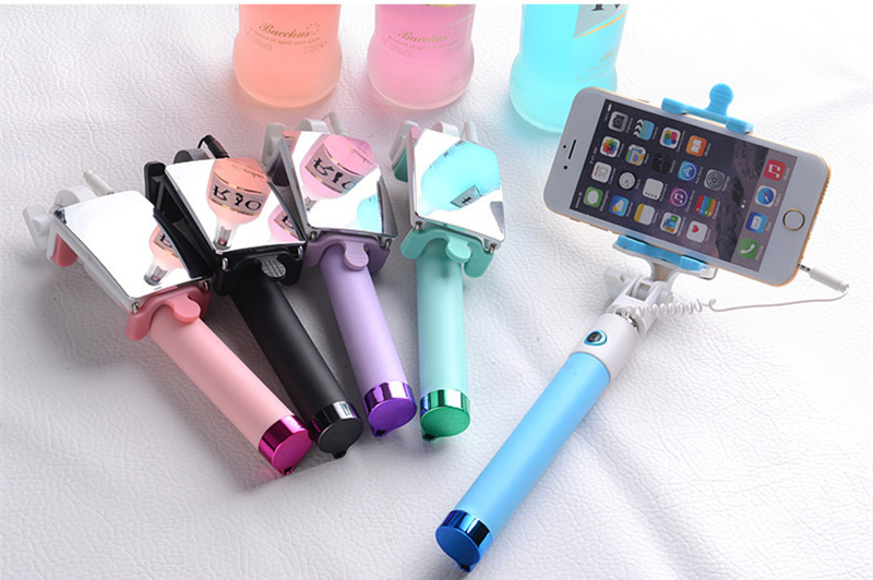 Mirror-Extendable-Selfie-Stick-Universal-Folding-Mobile-Phone-Monopod--3in1-180-Degree-Fish-Eye067X--32742143712