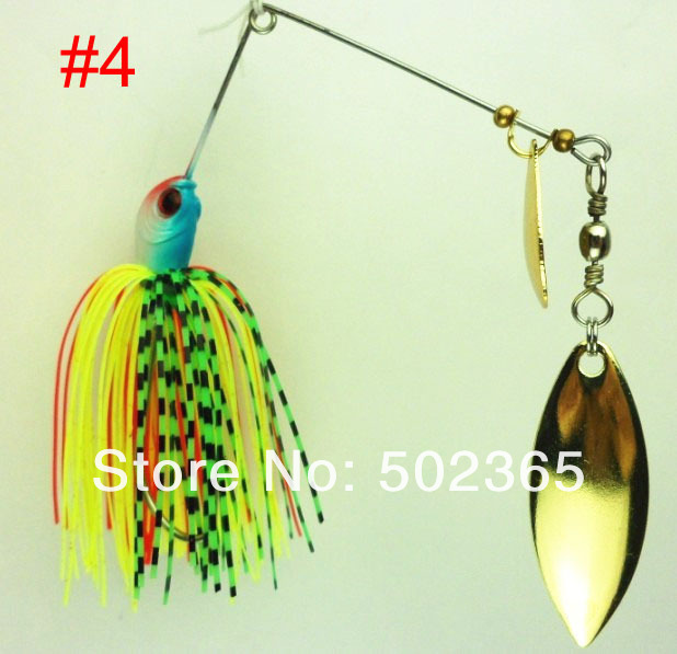 NEW-STYLE-4pcs-174g-061oz-spinner-bait-fishing-lure-spoon-Fresh-Water-Shallow-Water-Bass-Minnow-spin-32319572203