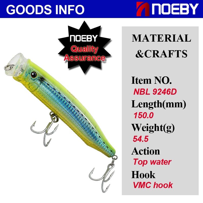 NOEBY-NBL9246D-Popper-Lure-150mm-545g-Top-Water-Bait-Isca-Pesca-Artificial-Leurre-De-Peche-Nonep-Fra-32580157299