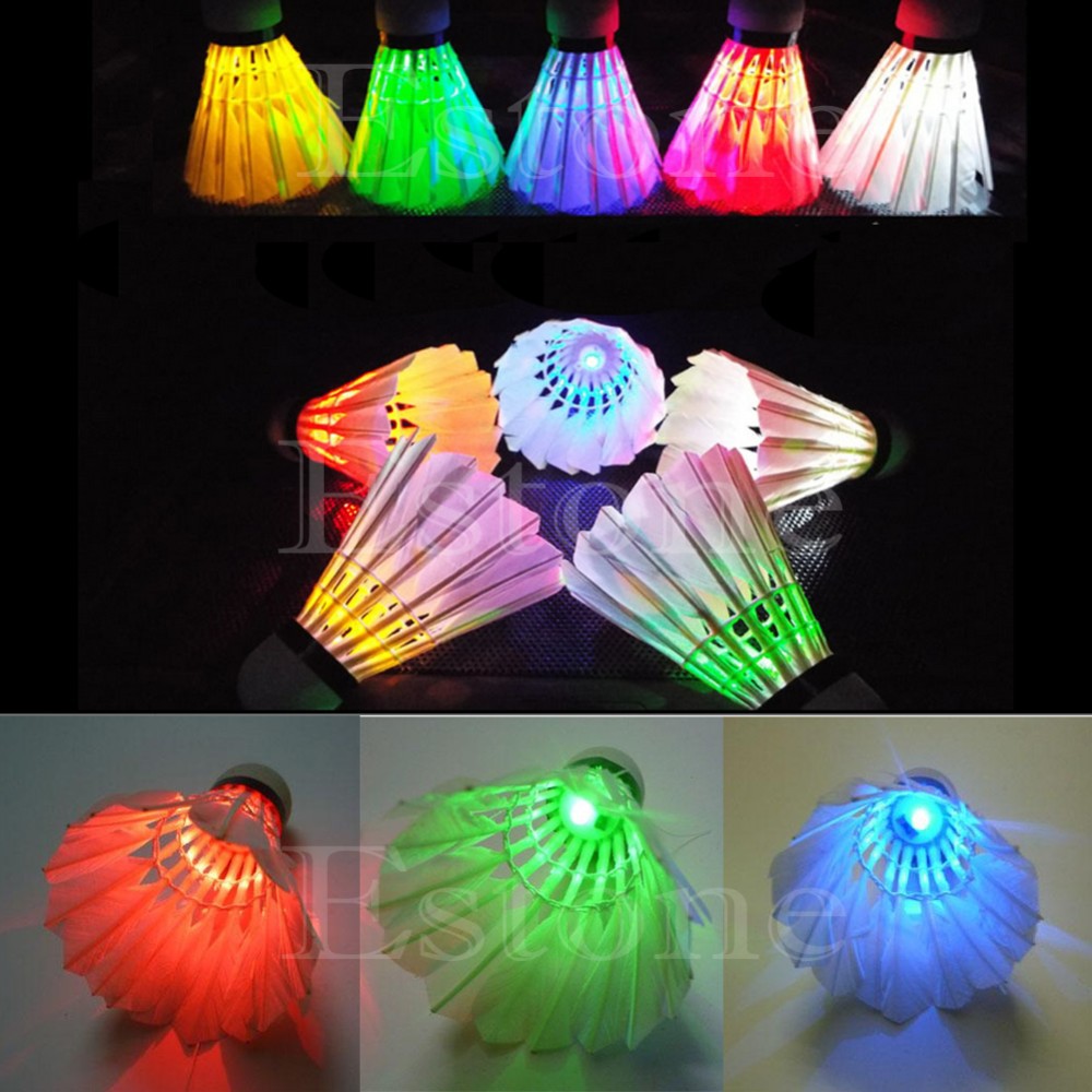 New-4Pcs-Lighting-Badminton-Birdies-Dark-Night-Colorful-LED-Shuttlecock-Hot-Sale-32773679820