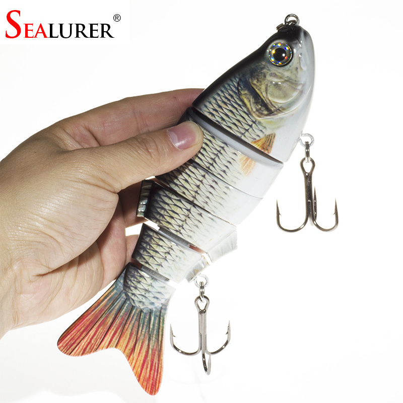 New-Artificial-Bait-Big-Fishing-Lure-6-Segment-Swimbait-Crankbait-Hard-Bait-Slow-110g-20cm-Fish-hook-32686402136