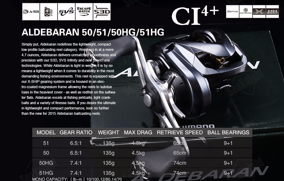 Original-Shimano-2016-ALDEBARAN-50-51-50hg-51hg-Right-Left-Hand-Baitcasting-Fishing-Reel-10BB-135g-M-32649760803