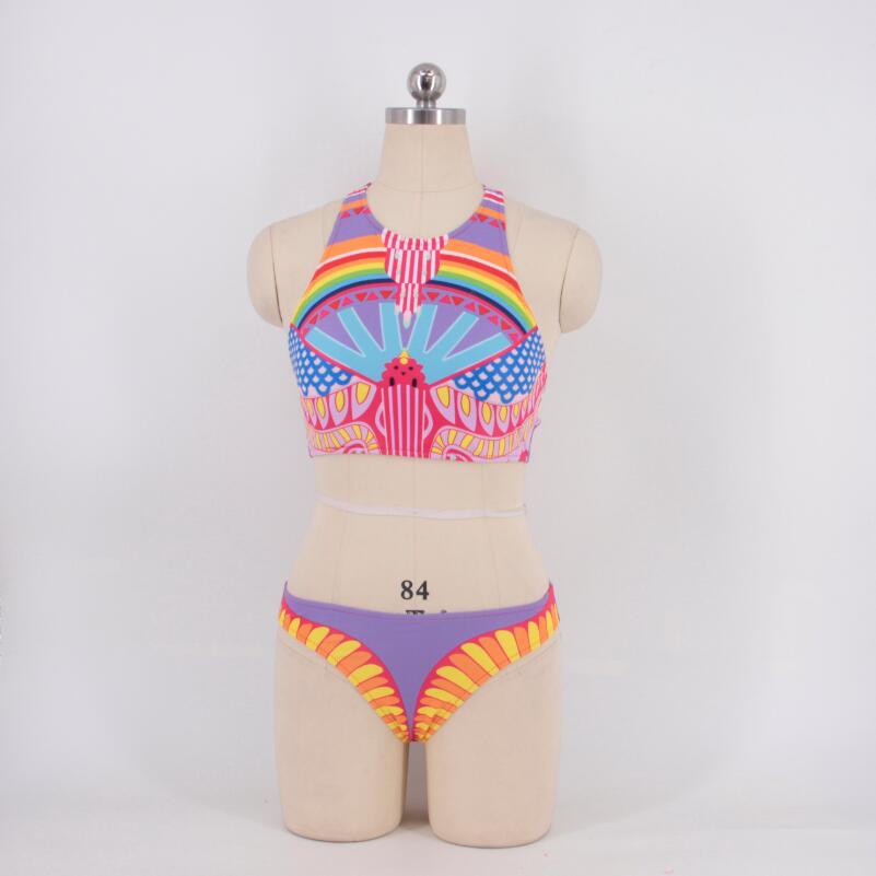 Pampj-Sexy-Aztec-High-neck-cropped-top-swimsuit--junior-Bikini-Brazilian-Retro-Print-Biquini-Bodycon-32617970477