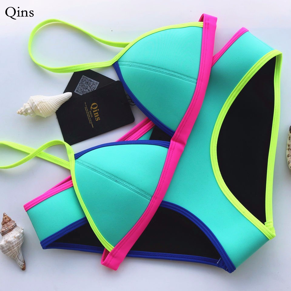 QINS-2016-Summer-Women39s-Sexy--Bikini-Swimsuit--Set-Swimwear-Bathsuit-Push-Up-High-Quality-Chloropr-32624264874