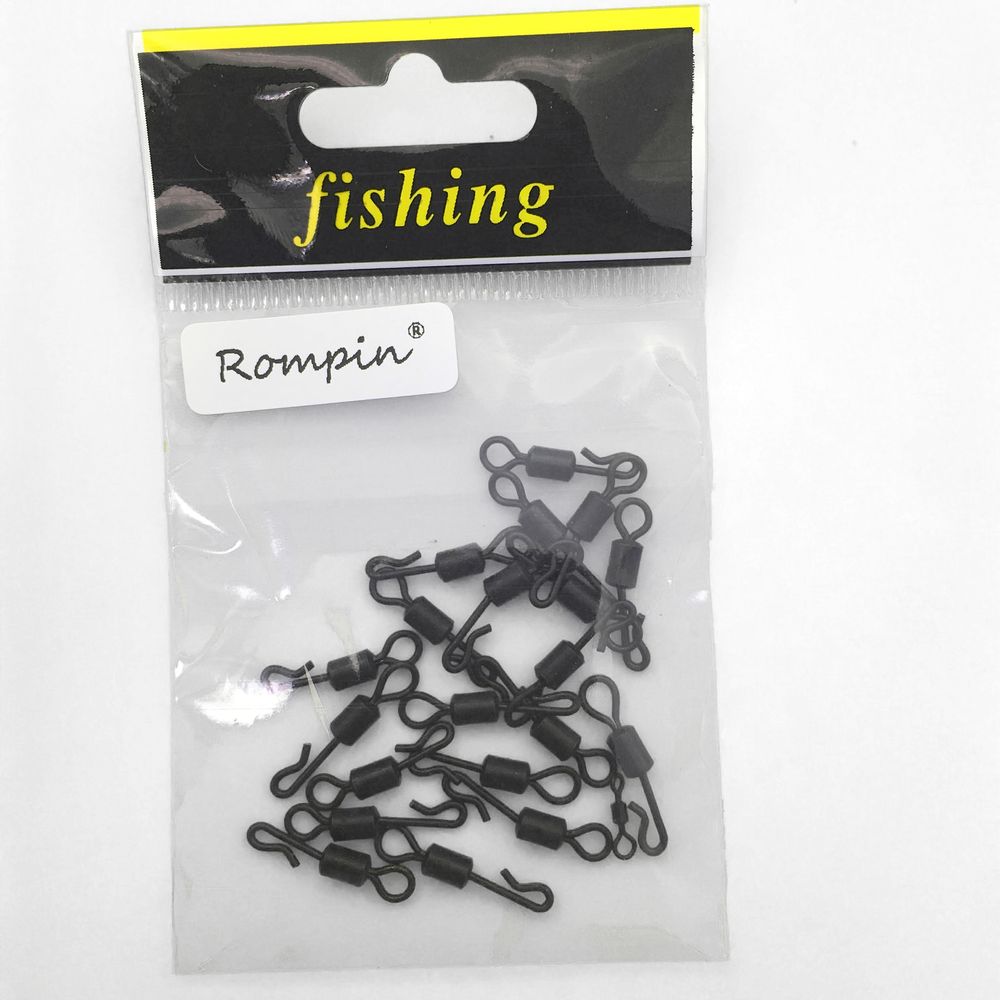 Rompin-20pcslot-Q-Shaped-Matt-Black-Color-For-Carp-Fishing-UK-size-8-Quick-Change-Swivel-Fishing-Ter-32614762101