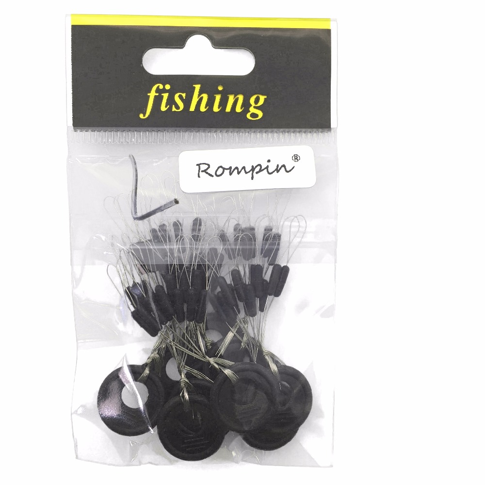 Rompin-Highly-Commend-10-Pcs-6-in-1-Size-S-M-L--Black-Rubber-Oval-Stopper-Fishing-Bobber-Float-32433761909