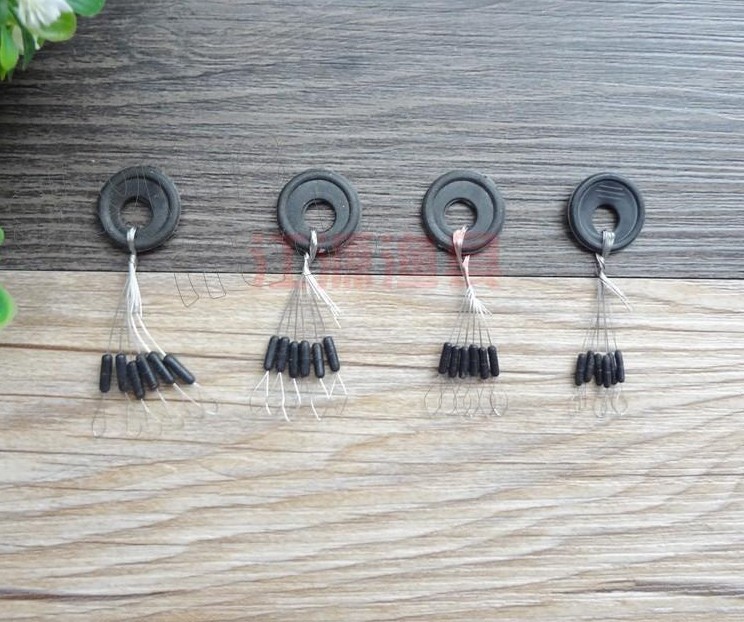 Rompin-Highly-Commend-10-Pcs-6-in-1-Size-S-M-L--Black-Rubber-Oval-Stopper-Fishing-Bobber-Float-32433761909