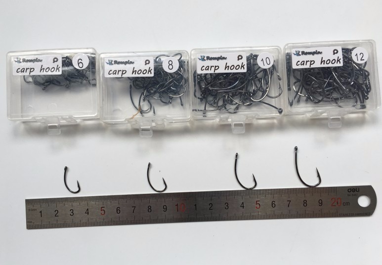 Rompin-NEW-ARRIVAL-50PCSBOX-High-Carbon-Steel-Carp-Fishing-Hook--with-Hole-Barb-and-Barbless-Size--6-32707264322