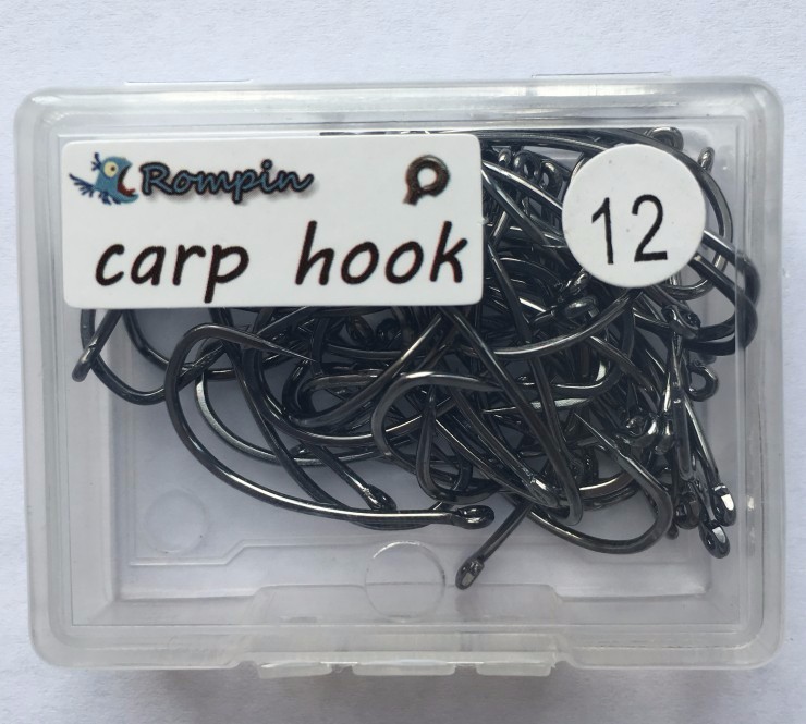 Rompin-NEW-ARRIVAL-50PCSBOX-High-Carbon-Steel-Carp-Fishing-Hook--with-Hole-Barb-and-Barbless-Size--6-32707264322