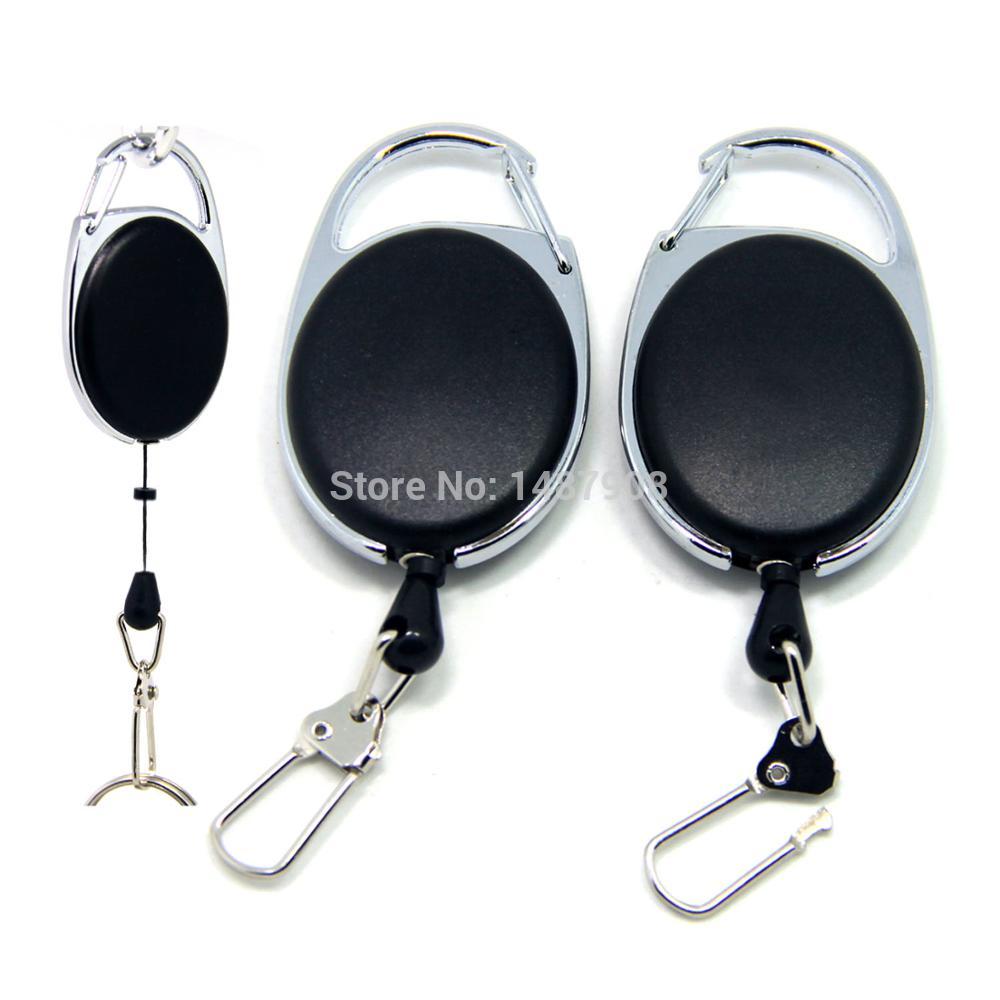 SAMS-2-x-Fly-Fishing-Tool-Zinger-Retractor-Badge-Holder-Retractable-Reel-Recoil-Carabiners-Clip-Fish-32310841724