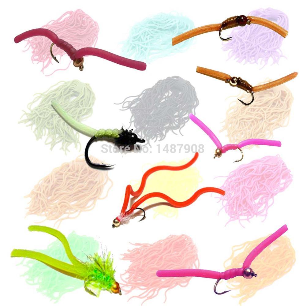 SAMS-Fly-Tying-Materials-Soft-Lure-Worm-Body-Trout-Flies-Artificial-Fishing-Lures-Squirmy-Wormy-Sili-32727681975