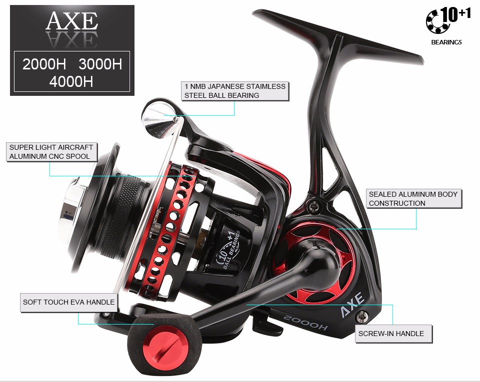 SeaKnight-Saltwater-Spinning-Fishing-Reel-621-101BB-AXE2000H3000H4000H-CNC-Spool-Lightweight-Brand-S-32702079726