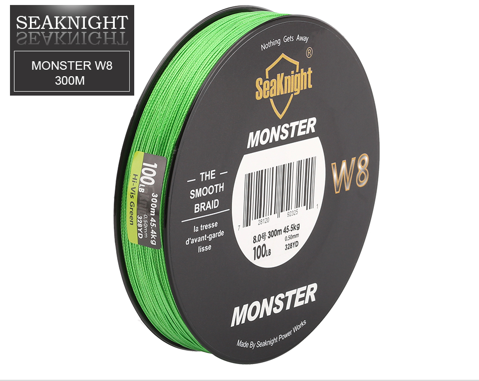 SeaKnight-W8-300M-8-Strand-Weaves-Fishing-Lines-PE-Braided-Multifilament-Fishing-Rope-Wide-Angle-Bra-32791359113