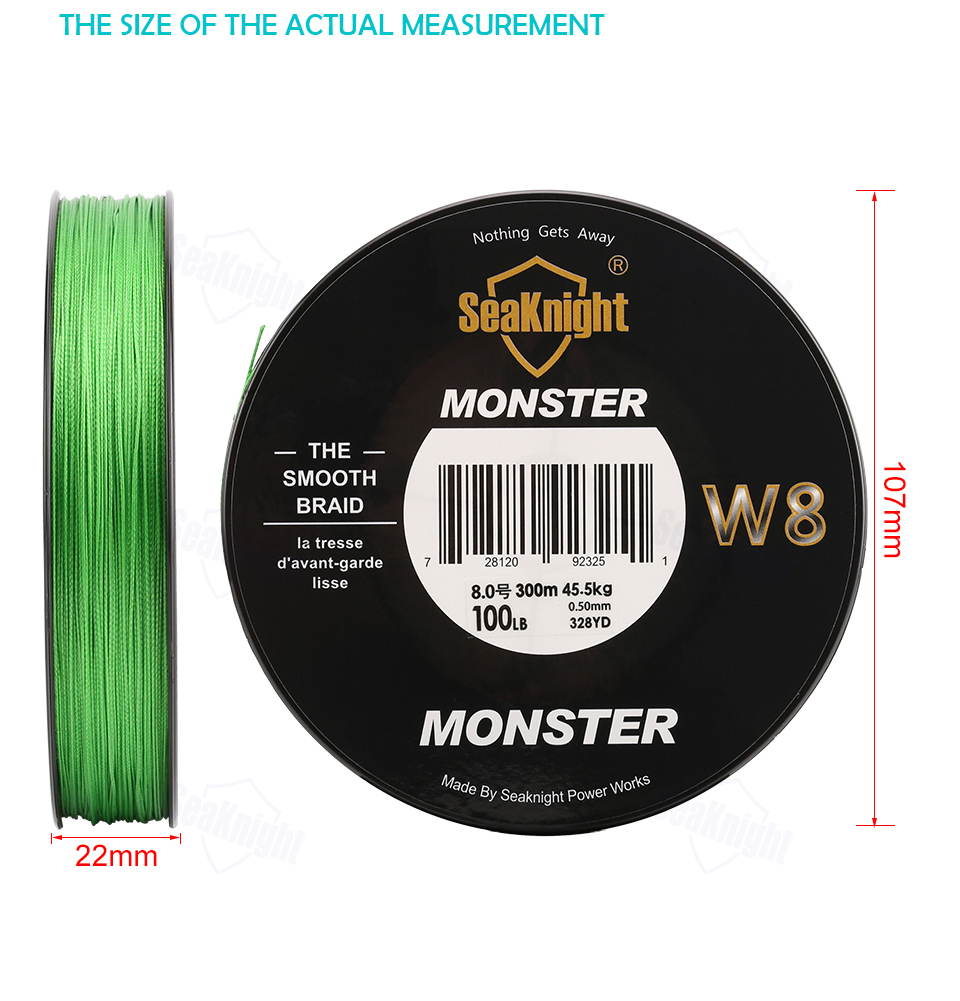 SeaKnight-W8-300M-8-Strand-Weaves-Fishing-Lines-PE-Braided-Multifilament-Fishing-Rope-Wide-Angle-Bra-32791359113