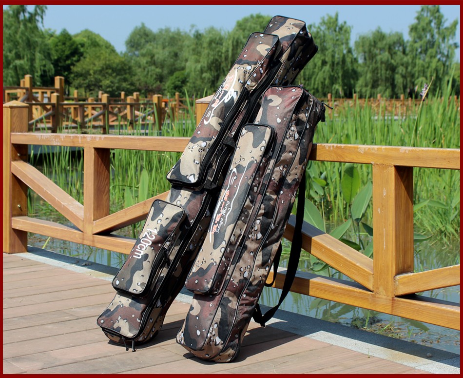 Sougayilang-80CM-120CM-Gray-Camouflage-Double-Layer--Fishing-Bag-High-grade-Wear-resisting-Fishing-R-32729430748