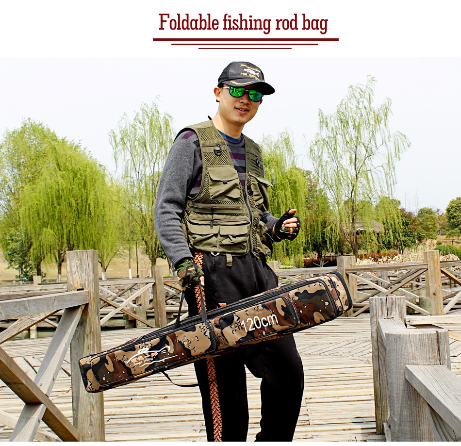 Sougayilang-80CM-120CM-Gray-Camouflage-Double-Layer--Fishing-Bag-High-grade-Wear-resisting-Fishing-R-32729430748