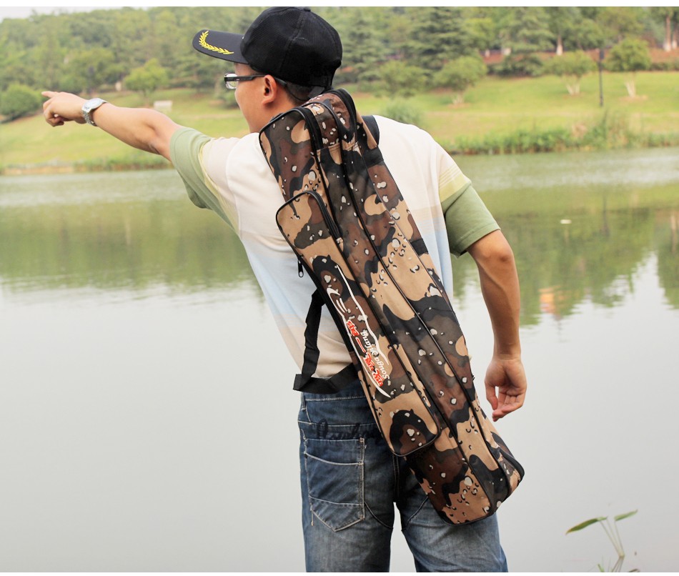 Sougayilang-80CM-120CM-Gray-Camouflage-Double-Layer--Fishing-Bag-High-grade-Wear-resisting-Fishing-R-32729430748