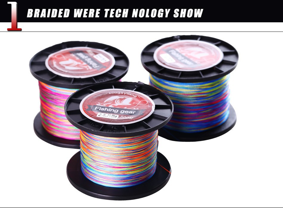 Sougayilang-No04-8-500M-Braided-Fishing-Line-Colorful-Multifilament-PE-Braided-Wire-12-70LB-Super-St-32434774829