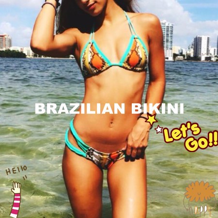 Strappy-Bikinis-Set-Ties-Brazilian-Bikini-Women39s-Snakeskin-Swimsuits-Padded-Push-Up-Swimwear-Beach-32666596324