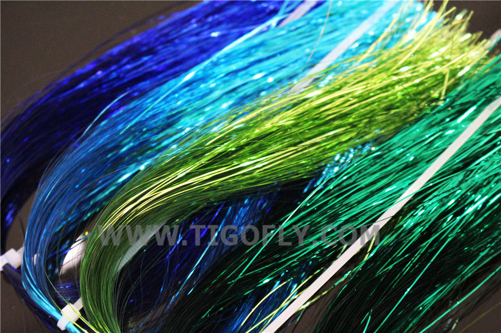 Tigofly-12-Assorted-Colors--Holographic-Flashabou-Mylar-Tinsel-Flash-Fly-Tying-Materials-169quot--Wi-32575370060