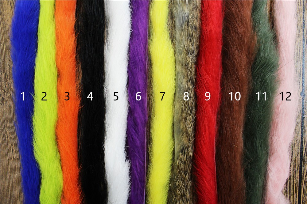 Tigofly-Top-Quality-12-Colors-5MM-Width-Fine-Rabbit-Zonker-Strips-Genuine-Fly-Tying-Materials-Stream-32650309759