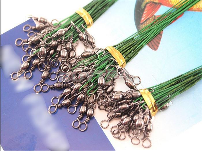 Wholesale-72pcs-152330cm-Anti-bite-Fishing-Lead-Line-Rope-Wire-Fishing-Tackle-Lures-Line-Green-Fishi-32658081963