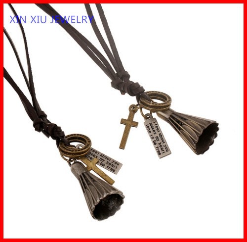 Wholesale-Vintage-Badminton-Charm-Necklace-Punk-Leather-Necklace-32397139073