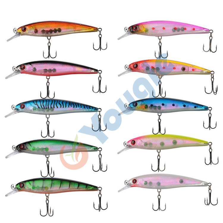 YOUGLE-10-PcsLot-43-inch-Fishing-Lure-Lures-Minnow-Bass-Fish-Hook-Fishing-Bait-Swimbait-Tackle-Life--32245039399