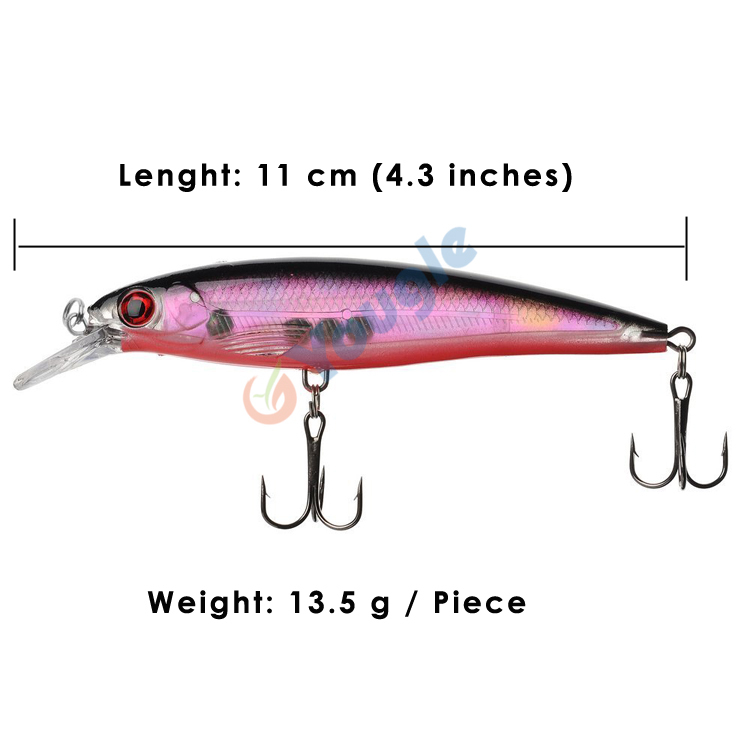 YOUGLE-10-PcsLot-43-inch-Fishing-Lure-Lures-Minnow-Bass-Fish-Hook-Fishing-Bait-Swimbait-Tackle-Life--32245039399