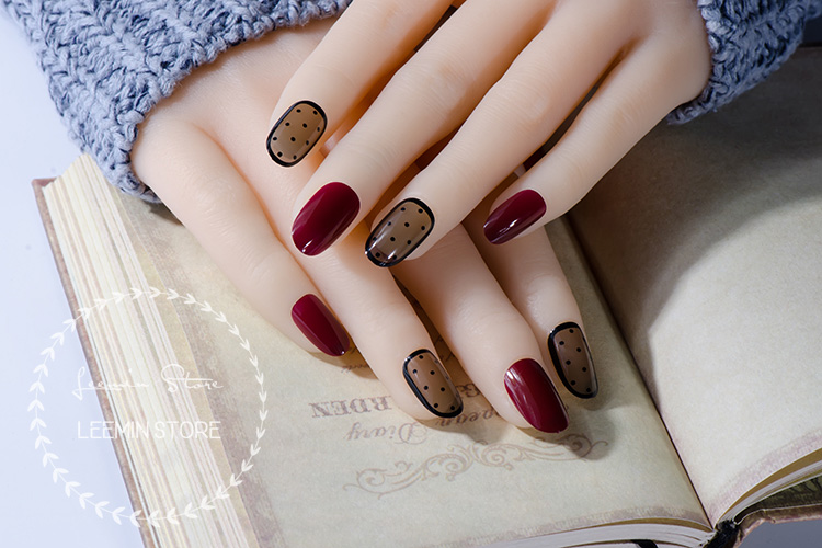 princess-fake-nail-redwine-and-black-dot-nails-sexy-false-nail-24-pcs-per-set-32739186757