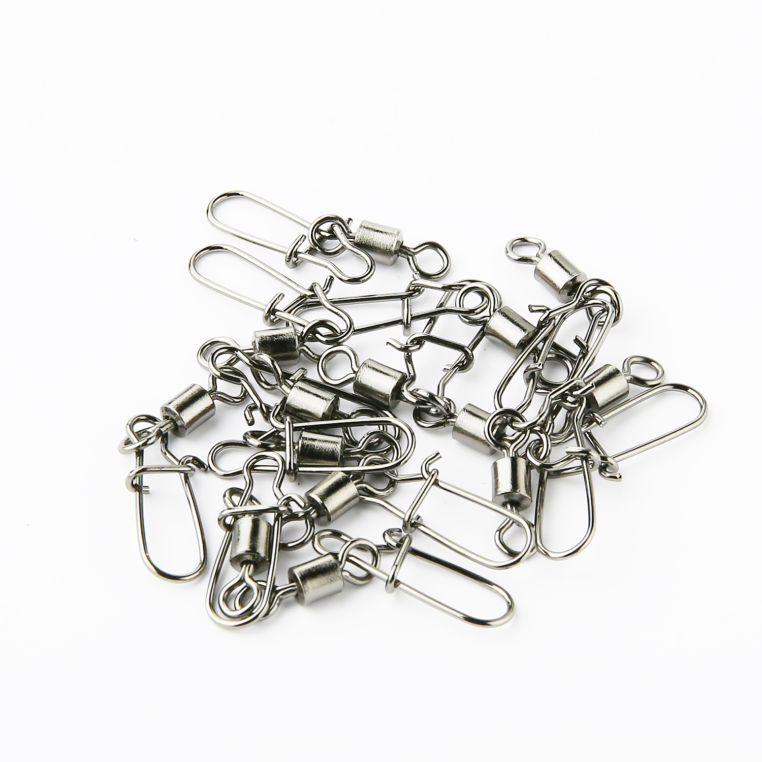 100PCS 2# 3# 4# 6# 8# 10# Fishing Connector Pin Bearing Rolling Swivel ...