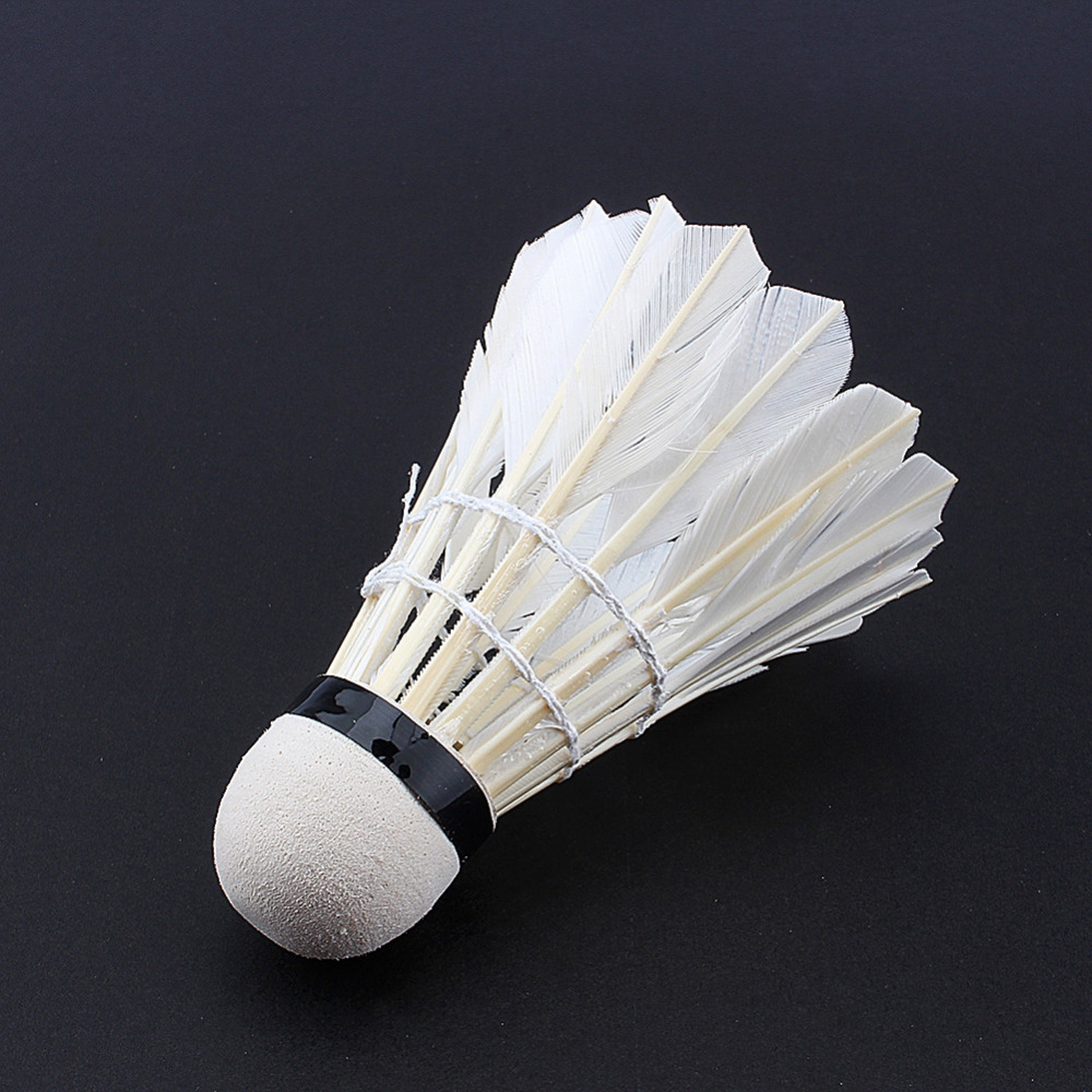 12 Pcs/Lot Professional Badminton Balls Portable White Goose Feather ...