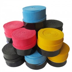 2pcs Sweat Absorb Dry Feel Tennis Grip Badminton Overgrip Squash Racket Grips Fish Pole Tape Anti Slip Sweatband
