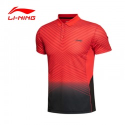 Li-Ning Men Badminton T-Shirt Quick Dry Breathable Flexible Polyester Fiber Training  Sport t-Shirt Li-Ning AAYK299 MTS1629