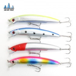 New 4PCS/Lot Minnow Fishing Lures  DeepSwim Saltwater Hard Bait 15CM/18G Artificial Baits Minnow Fishing Spoon Wobbler Pesca 