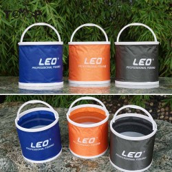 Outdoor Bucket Lightweight Canvas Folding Bucket Portable Camping Hiking Fishing Bucket Fishing Tackle Tools 3 Colors