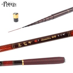 Pisfun 3.0-7.2M Stream Fishing Rod Carbon Fiber Telescopic Fishing Rod Ultra Light Carp Fishing Pole