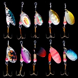 spinner&spoon  Metal Lures 5pcs Fishing Lures Hard Bait Fresh Water Bass Walleye Crappie Minnow Fishing Tackle SP120SX302